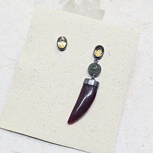 Brinco Jade e Citrino