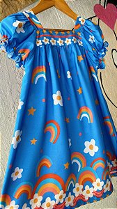 Vestido Arco íris Azul