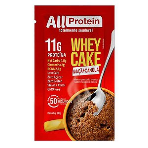 Whey Cake Bolo Proteico - Sabor Maçã e Canela (Sachê 30g) All Protein