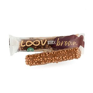 Stick Loov Brown Crocante e Coberto de Chocolate Sem Açucar - 25g