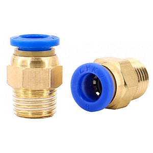 Conexão pneumática mangueira 8mm rosca 1/4