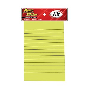 Bloco Adesivo Pautado - 101x152mm - Com 100 folhas - KIT