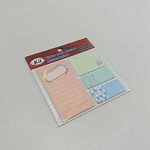 Bloco Autoadesivo para Recado (Post-it) - com 4 blocos de 20 folhas cada  MS2007 - Kit