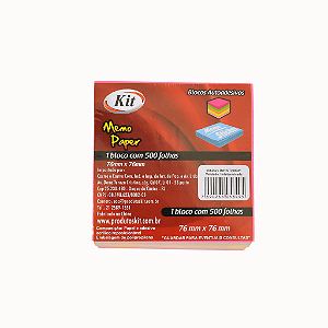 Bloco para Recado Cubo Cores com 500 Folhas Sortidas