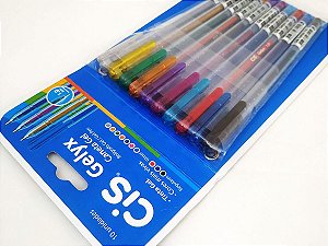 Caneta em Gel 1.mm - Gelyx com 10 Unidades – Escrita Suave e Cores Vibrantes - CIS