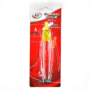 Compasso Escolar Plástico KIT CPS-501A