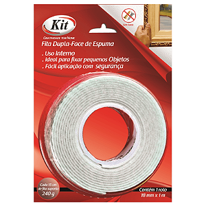 Fita Dupla Face de Espuma 18mm x 1m