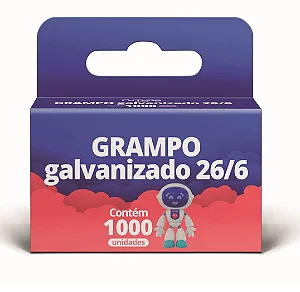 Grampo Cobreado Futuro 26/6 com 1000 Unidades – Resistente e de Alta Qualidade