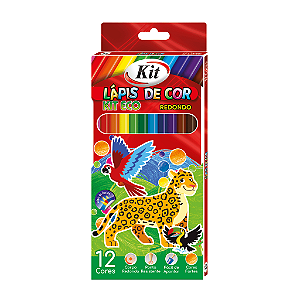 Lápis de Cor Eco Inteiro 12 Cores KIT