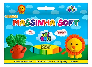 Massinha de Modelar Soft Uti Guti 12 Cores – Macia, Segura e Divertida