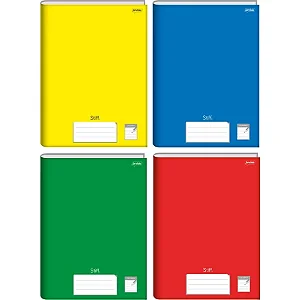 Caderno Brochura Universitário Caligrafia Capa Dura 96 Folhas Stiff Jandaia