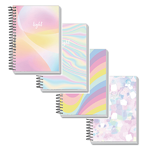 Caderneta 1/8 Emotions Capa Dura Espiral 96 Folhas KIT