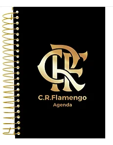 Agenda Permanente Flamengo Capa PP Dourada 160 Folhas 140x200 mm