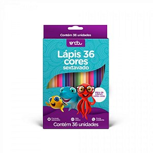 Lápis de Cor Sextavado Onda 36 Cores