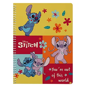Caderno Universitário Stitch Culturama Capa Dura 160 Folhas