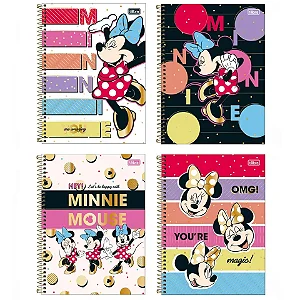 Caderno Universitário Minnie Tilibra Capa Dura 1 Matéria 80 Folhas
