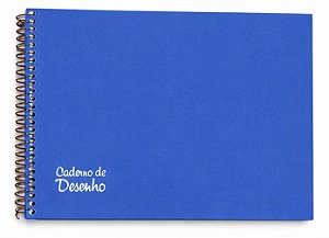 Caderno de Desenho - Escala Milimétrica - Capa Dura - Espiral - 96 folhas - Credeal - Azul