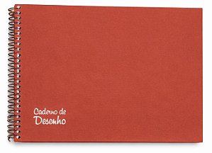 Caderno de Desenho - Escala Milimétrica - Capa Dura - Espiral - 96 folhas - Credeal - Vermelho