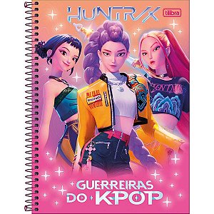 Caderno Espiral Universitário Guerreiras do K-Pop Capa Dura 1 Matéria 80 Folhas