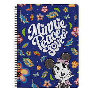 Caderno Universitário Minnie Mouse Culturama Capa Dura 10 Matérias 160 Folhas