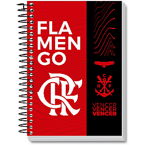Caderno Universitário Flamengo Capa Dura 10 Matérias 160 Folhas