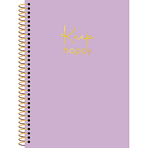 Caderno Universitário Keep Happy Capa PP Violeta 10 Materias 160 Folhas