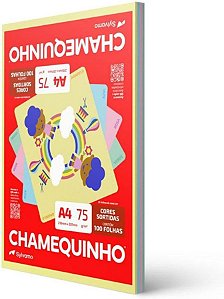 Papel Sulfite Chamequinho A4 Colorido 75g