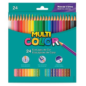 Lápis de Cor 24 Cores Multicolor