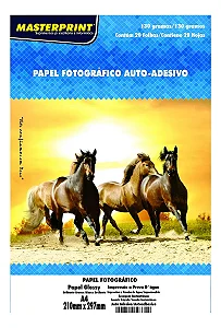 Papel Fotográfico Autoadesivo A4 130g 20 Folhas