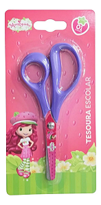Tesoura Escolar Estampada Moranguinho 13,5 cm Skypaper