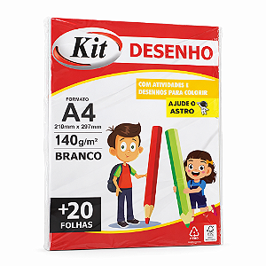 Bloco Escolar Desenho A4 com Atividades e Desenhos para Colorir