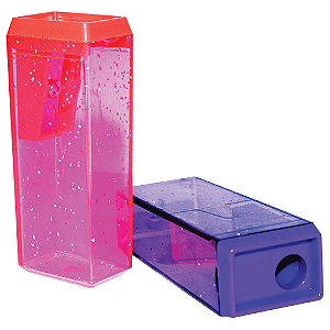 Apontador com depósito - Box Glítter - Blister - KIT