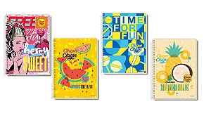 Caderno Chupa Chups - 1 matéria - 80 folhas - Licenciado Credeal