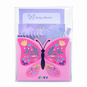 Kit de Anotação Butterfly Spring 4 Itens - Fofy