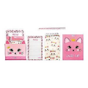 Kit de Anotação Gatinhos com Caderneta e Caneta - Fofy