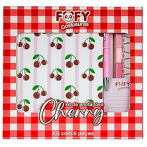 Kit de Anotações Cherry com Caderneta e Caneta - Fofy