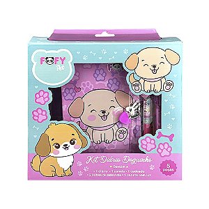 Kit Diário Doguinho com Diário e Acessórios - Fofy