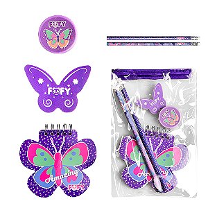 Kit Escolar Butterfly - Fofy