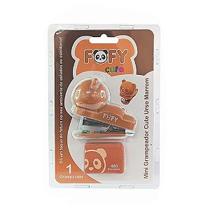 Mini Grampeador Cute Urso Marrom - Escolar e Escritório - Fofy