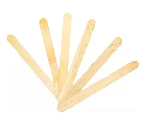 Palito de Picolé de Madeira Natural - Ponta redonda