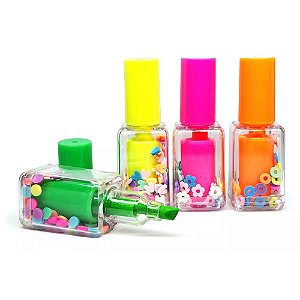 Marca-Texto Esmalte Neon Kit com 4 Unidades