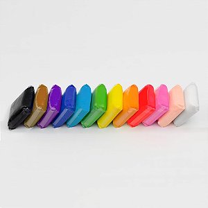 Kit Massa de EVA KAZ 12 Cores com 3 Ferramentas