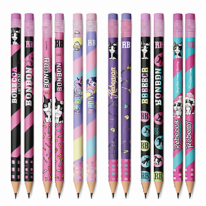 Lápis Grafite HB com Borracha Rebecca Bonbon