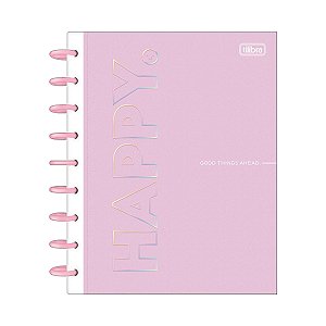 Caderno Capa Dura Tilibra Tilidisco Colegial 1 Matéria Happy 80 Folhas