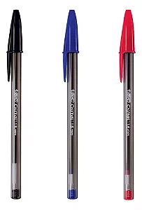 Caneta Esferográfica - BIC Cristal Bold 1.6mm com 3 Unidades