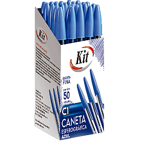 Caneta C1 Ponta 1.0mm  - Caixa com 50 - KIT