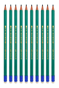 Kit com 10 Lápis BIC Evolution HB Nº2 com Borracha Resistente
