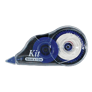 Corretivo em Fita 5mm x 12m Kit Escolar Secagem Rápida