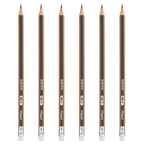 Kit 6 Lápis Preto Maped Black Peps HB com Borracha