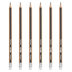 Kit com 6 Lápis Preto Maped Black Peps HB-2